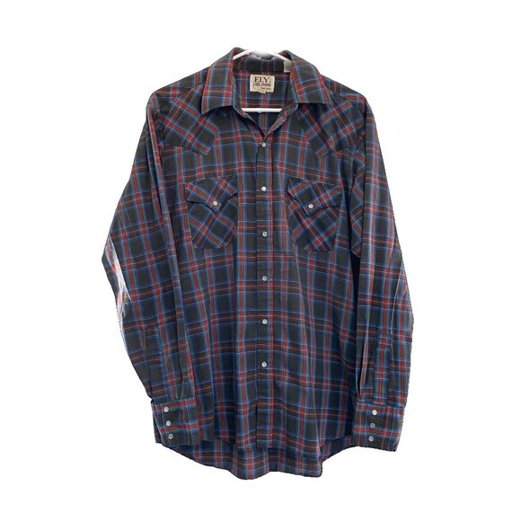 Vintage Ely Cattleman Plaid Button Down Shirt 16/35 - Picture 1 of 5